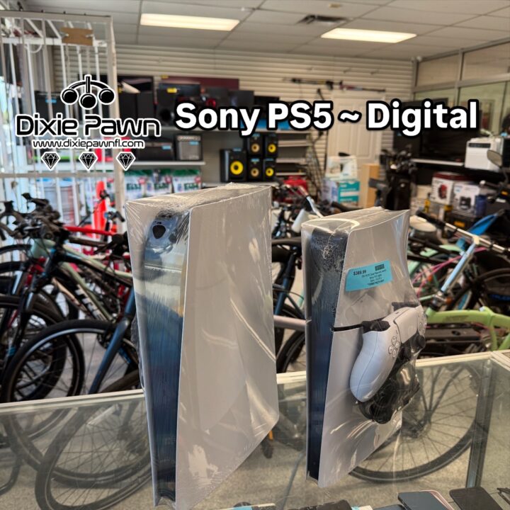 PS5 Digital Console for Sale Dixie Pawn Hollywood FL - Dixie Pawn & Jewelry PS5 Digital Edition with controller for sale at Dixie Pawn Hollywood Florida